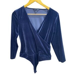 Banana Republic Navy Velvet Bodysuit
